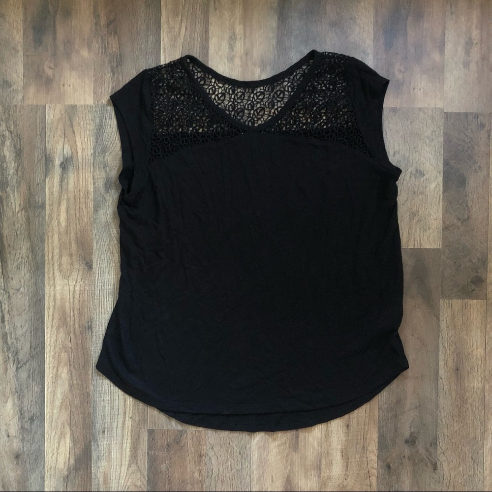 Old Navy Women's Black Lace Blouse Size L